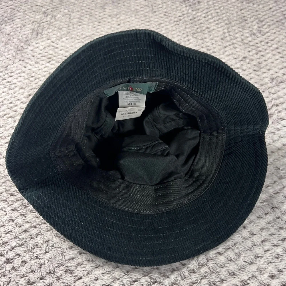 J Crew Unisex Casual Corduroy Bucket Hat Dark Green Size S/M BE128 NWT‎